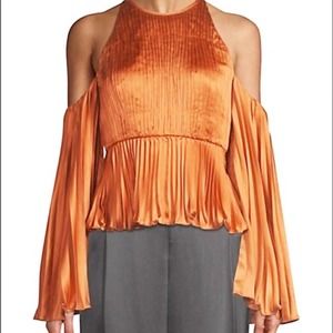 AMUR Women's Cold Shoulder Copper Kris Top